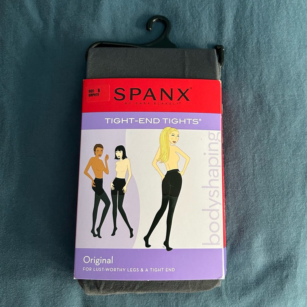 NWT SPANX Tight-End Tights Graphite Size B